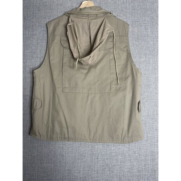 HUMVEE Vest Mens Large Khaki Back Pocket Hunting Photography Fishing Cargo Tan - Picture 7 of 11